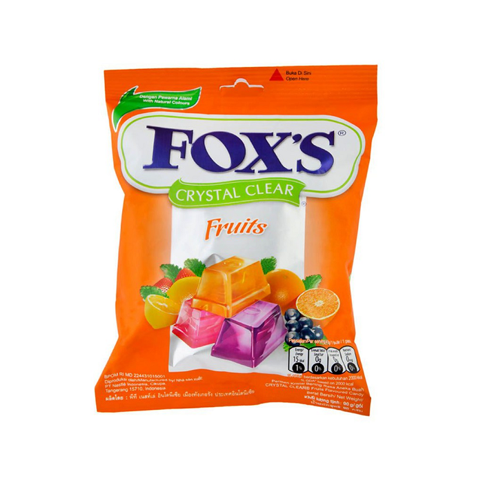 PERMEN FOXS CRYSTAL CLEAR FRUITS 90G